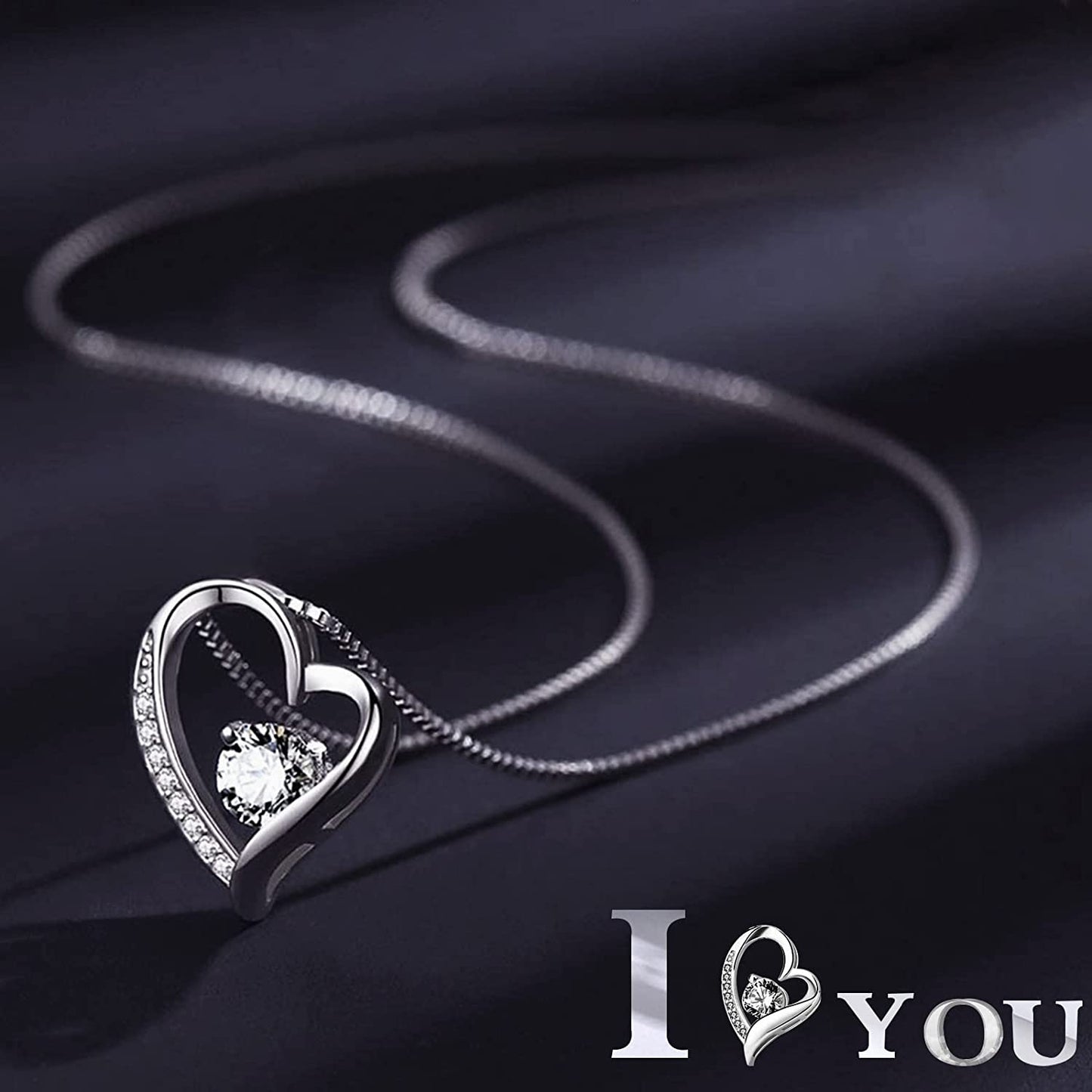 Forever Red Rose Gift Box with Necklace - Real Eternal Rose with 925 Sterling Silver Women Necklace Inside,Enchanted Real Rose Flower for Valentine'S Day Anniversary Wedding Romantic Gifts for Her.