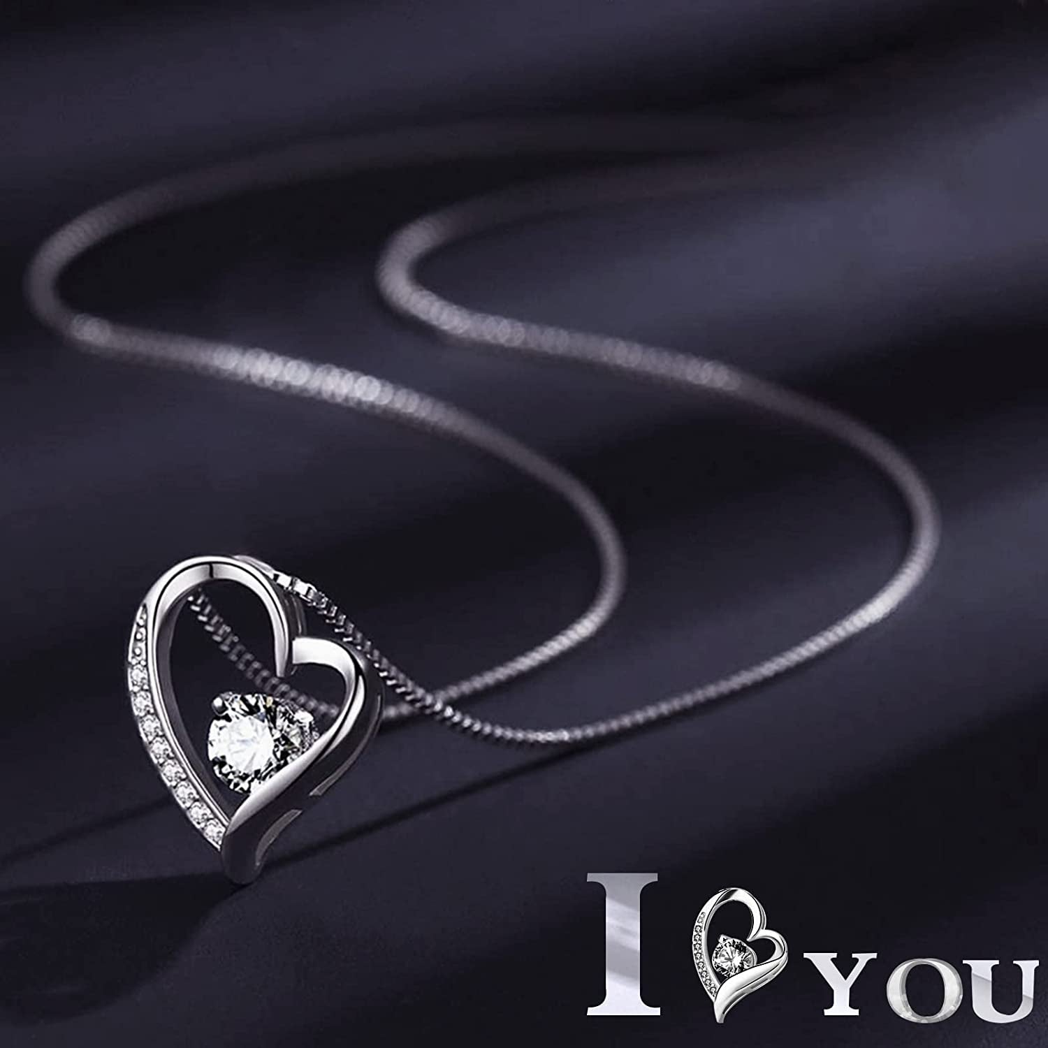 Forever Red Rose Gift Box with Necklace - Real Eternal Rose with 925 Sterling Silver Women Necklace Inside,Enchanted Real Rose Flower for Valentine'S Day Anniversary Wedding Romantic Gifts for Her.