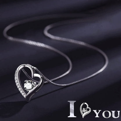 Forever Red Rose Gift Box with Necklace - Real Eternal Rose with 925 Sterling Silver Women Necklace Inside,Enchanted Real Rose Flower for Valentine'S Day Anniversary Wedding Romantic Gifts for Her.