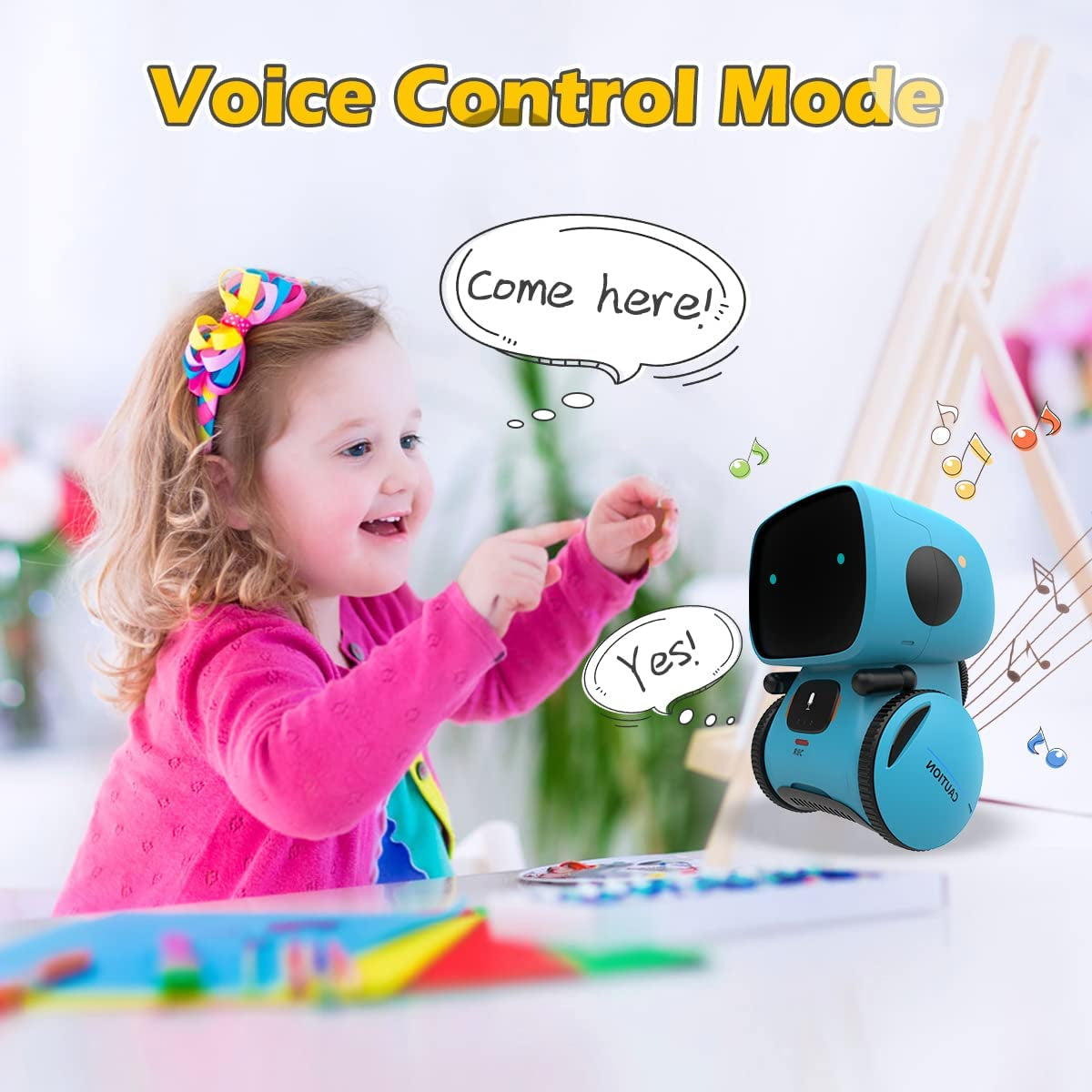 Kaekid Robots for Kids, Interactive Smart Robotic with Touch Sensor, Voice Control, Speech Recognition, Singing, Dancing, Repeating and Recording, Robot Toy for 3 4 5 6 7 8 Year Old Boys Girls