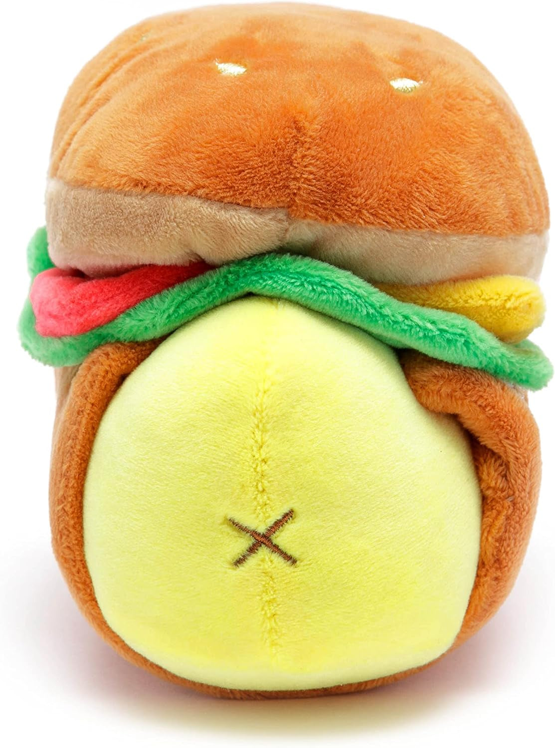 Anirollz Chickiroll Plush in Burger Outfitz – Kawaii Stuffed Animal with Removable Costume – Cute Squishy Plush Toy Gift for Girls & Kids