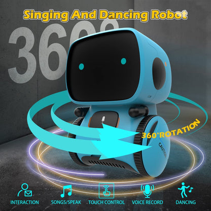 Kaekid Robots for Kids, Interactive Smart Robotic with Touch Sensor, Voice Control, Speech Recognition, Singing, Dancing, Repeating and Recording, Robot Toy for 3 4 5 6 7 8 Year Old Boys Girls