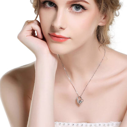 Forever Red Rose Gift Box with Necklace - Real Eternal Rose with 925 Sterling Silver Women Necklace Inside,Enchanted Real Rose Flower for Valentine'S Day Anniversary Wedding Romantic Gifts for Her.