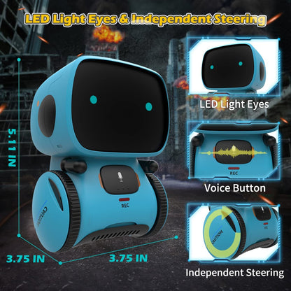 Kaekid Robots for Kids, Interactive Smart Robotic with Touch Sensor, Voice Control, Speech Recognition, Singing, Dancing, Repeating and Recording, Robot Toy for 3 4 5 6 7 8 Year Old Boys Girls
