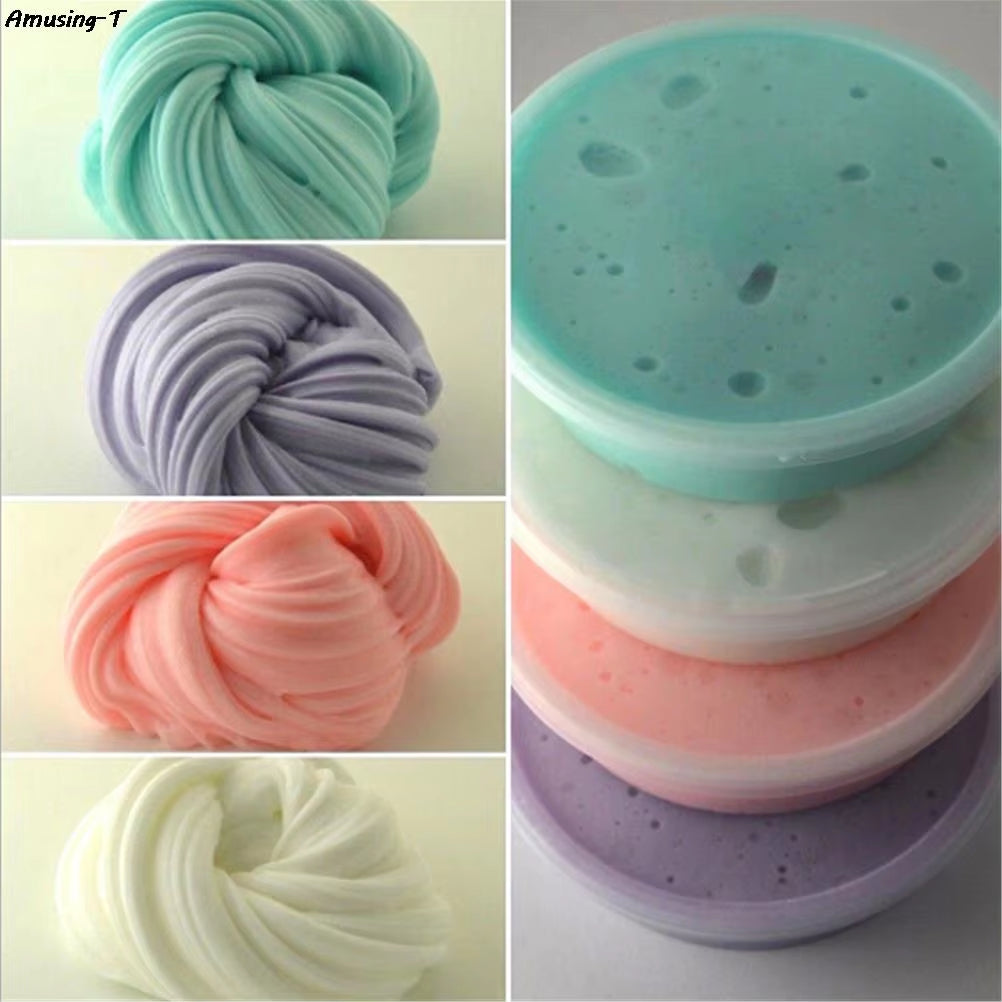 Colorful Sludge Cotton Mud to Release Clay Toy Kids Toy DIY Slime Clay Fluffy Floam Slime Scented Stress Relief No Borax