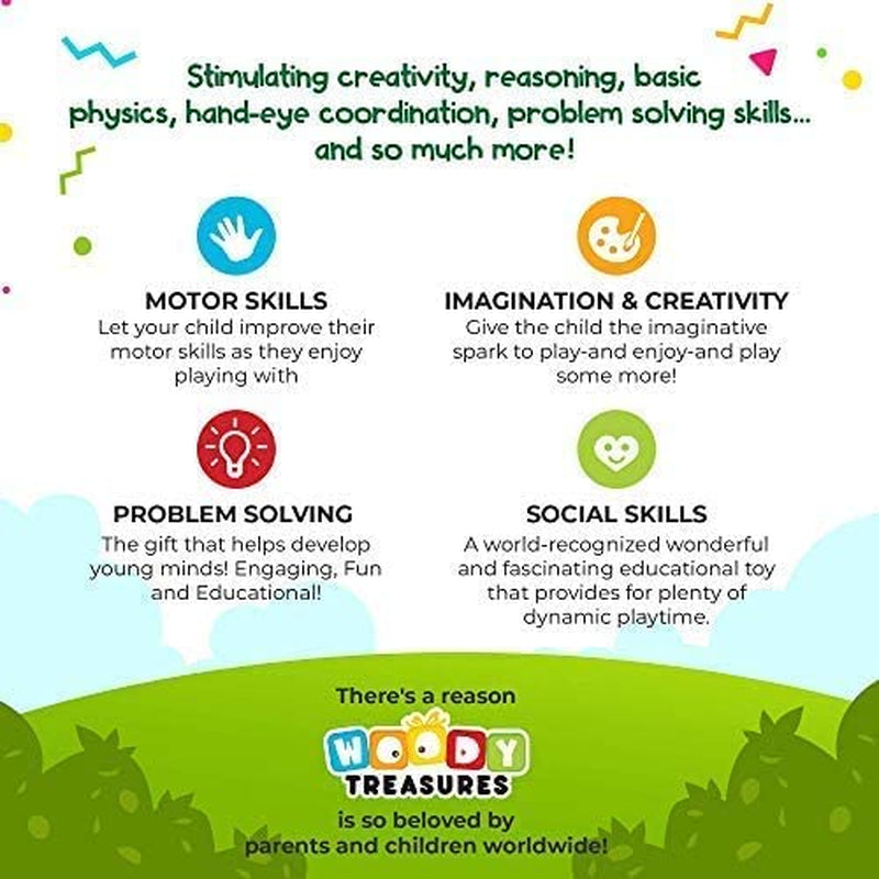 Wooden Toys - Montessori Toys for 2 Year Old Girls and Boys - Toddler Puzzles - Shape Sorting Matching Gear Game - Educational Toddler Toys Age 2-3 - Develops Fine Motor Skills - Toddler Sensory Toys